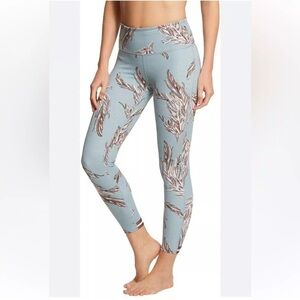 Free People FP Movement Serene Blue Brown Leggings XS